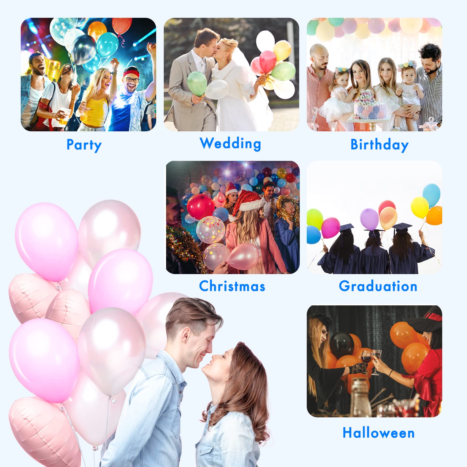 Balloon Pump Electric, SPLAKS Balloons Inflator Air Pump Portable Balloon Blower for Garland Arch