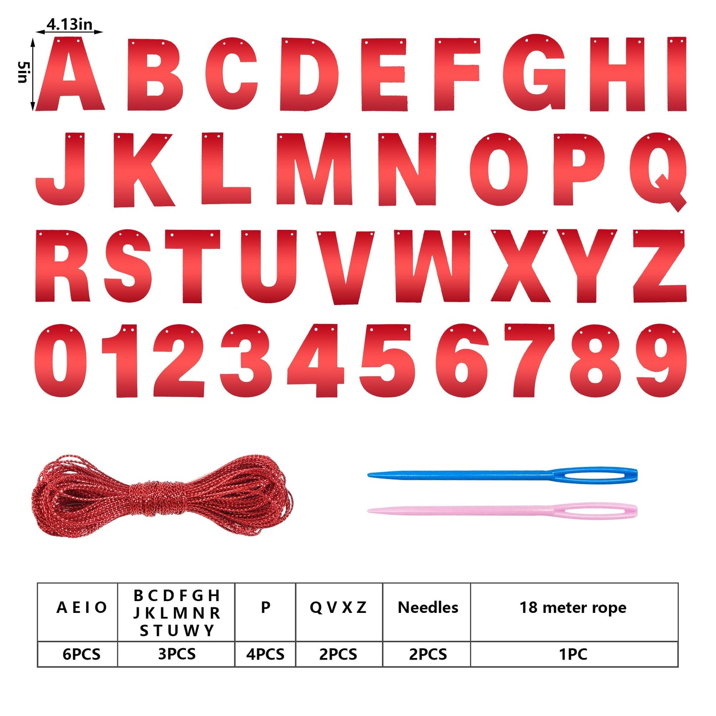 DIY Banner Kit with Letters Bright Red Customizable Birthday Banners Graduation Banner Custom Party