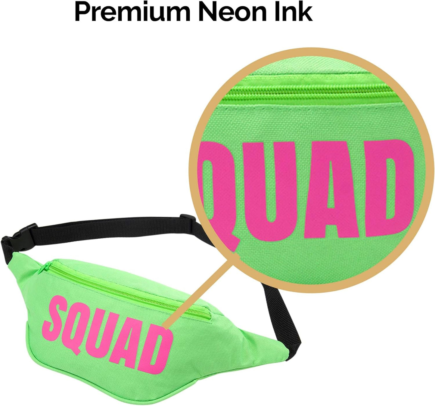 Bachelorette 80s Fanny Pack Set | 7 Pack | 1 Bride Fanny Pack and 6 Squad Fanny Packs | Bachelorette Party Favors