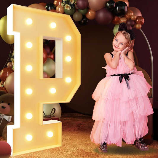 imprsv 4FT Light Up Letters, Large Light Up Letters for Birthday Party Decor, Wedding Decorations, Arch Kit