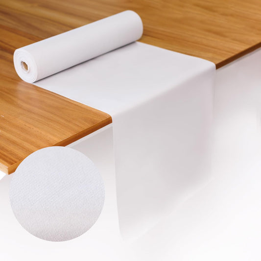 American Homestead Paper Table Runner Roll - 78 ft. Disposable Linen-Like Table Cover Roll - 20 Perforated Table Runners (16" x 48") for Parties, Weddings, and Events - Silver Gray