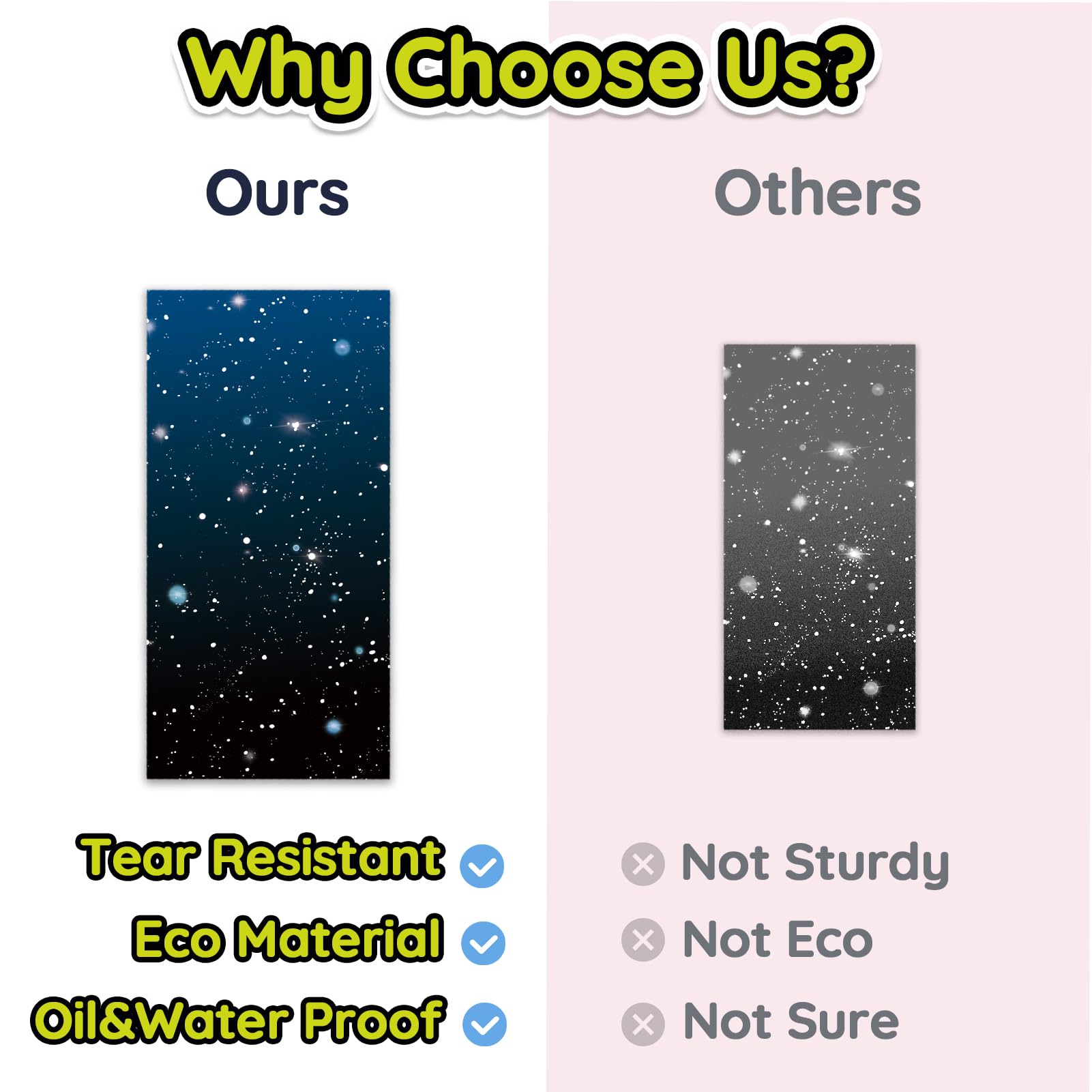 Vusnud Space Tablecloths, 3 Pack, Galaxy Star Plastic Covers, 52 x 108 in
