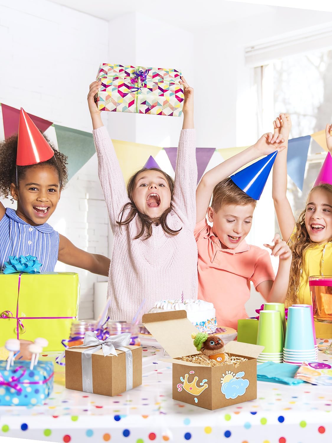 Eupako Brown Gift Boxes 5x5x3.5 25 Pack Kraft Paper Gift Boxes with Lids for Gifts, Crafting, Wedding, Birthday, Party, Cupcake