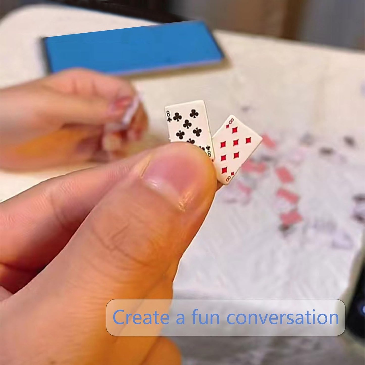 Party Spoof Fun Mini Playing Cards，Miniature Poker Game，3 Copies