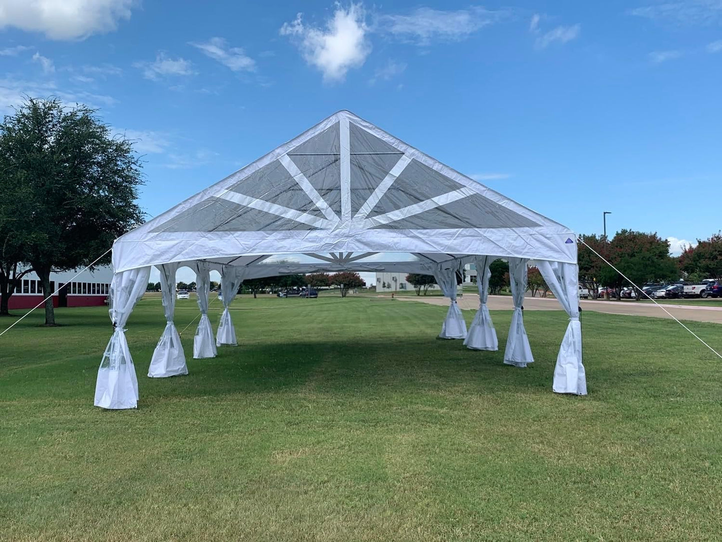 DELTA 30'x20' PE Marquee Tents for Parties, Party Tent, Carpas para Fiestas, Outdoor Wedding Tent, Heavy Duty Waterproof Canopy, Outdoor Event + Storage Bags