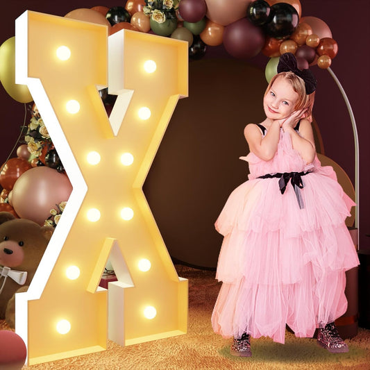 imprsv 4FT Marquee Letters, Large Light Up Letters for Birthday Party Decor Wedding Decorations, Light Up X for Party Decoration Large Signs Arch Kit Decorations