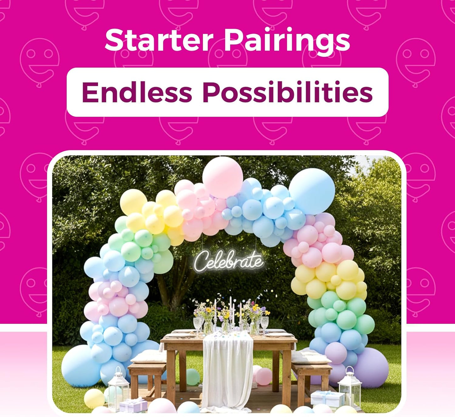 Bezente Pastel Balloons Latex Party Balloons - 150 Pack 5 inch Spring Macaron Helium Balloons for Birthday Bridal Shower Wedding Rainbow Party Decorations