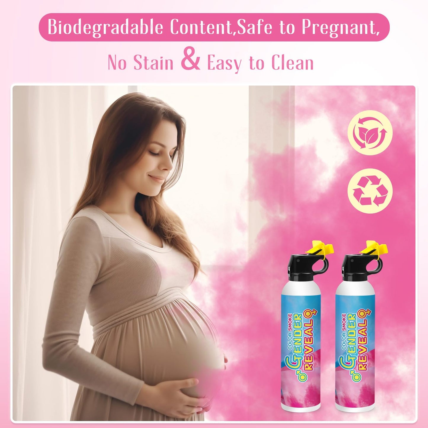 Merear Gender Reveal Fire Extinguisher 2 Packs, Gender Reveal Ideas, Baby Girl Reveal Party Ideas