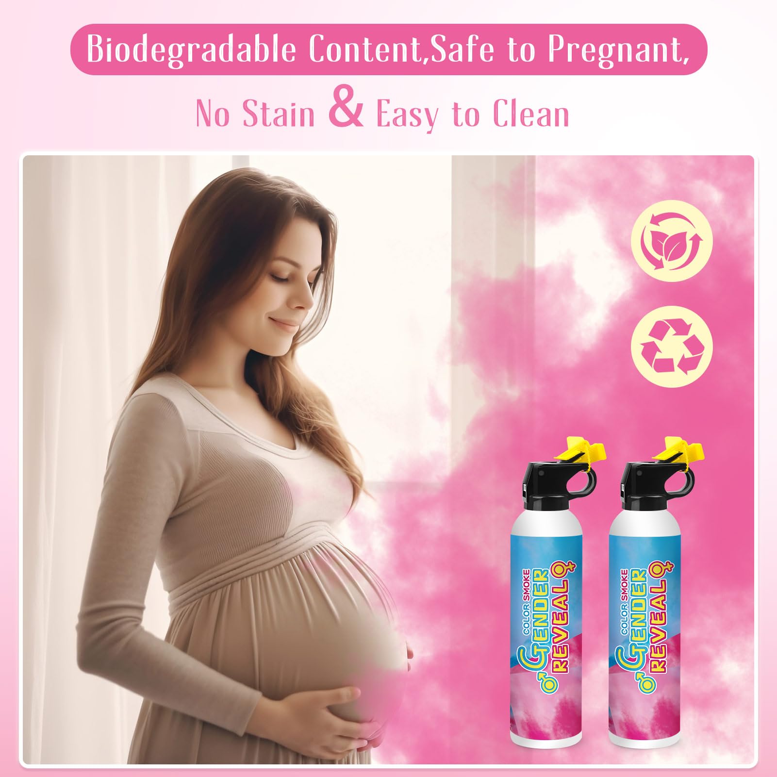Merear Gender Reveal Fire Extinguisher 2 Packs, Gender Reveal Ideas, Baby Girl Reveal Party Ideas