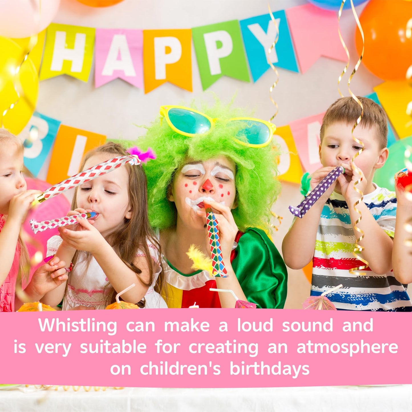 Chshhuao 50 Pcs Funny Blowouts Blow Horns Birthday Party Whistles New Years Party Favors