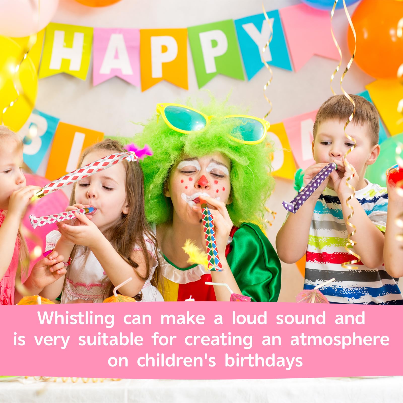 Chshhuao 50 Pcs Funny Blowouts Blow Horns Birthday Party Whistles New Years Party Favors