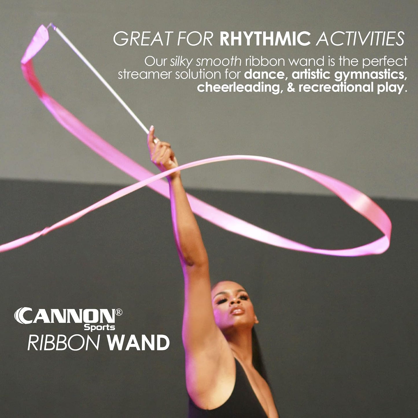 Cannon Sports Gymnastics Wand for Dancing, Cheerleading, Olympic Tournament, & Artistic Competitions (Pink)