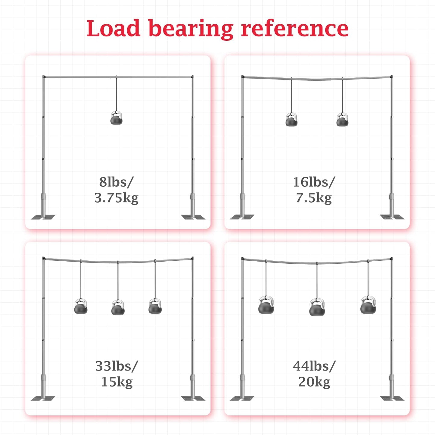 EMART 10x10ft Heavy Duty Backdrop Stand Frame with Adjustable Pipe