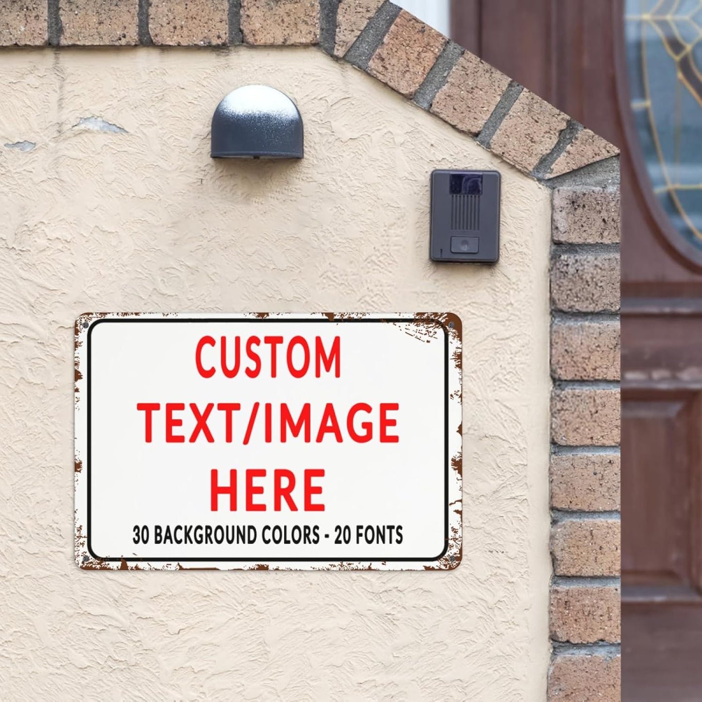 Custom Sign Personalized Custom Metal Sign, Customize For Office, Business, Workplace, Office, Home, Delivery Signs 8x12