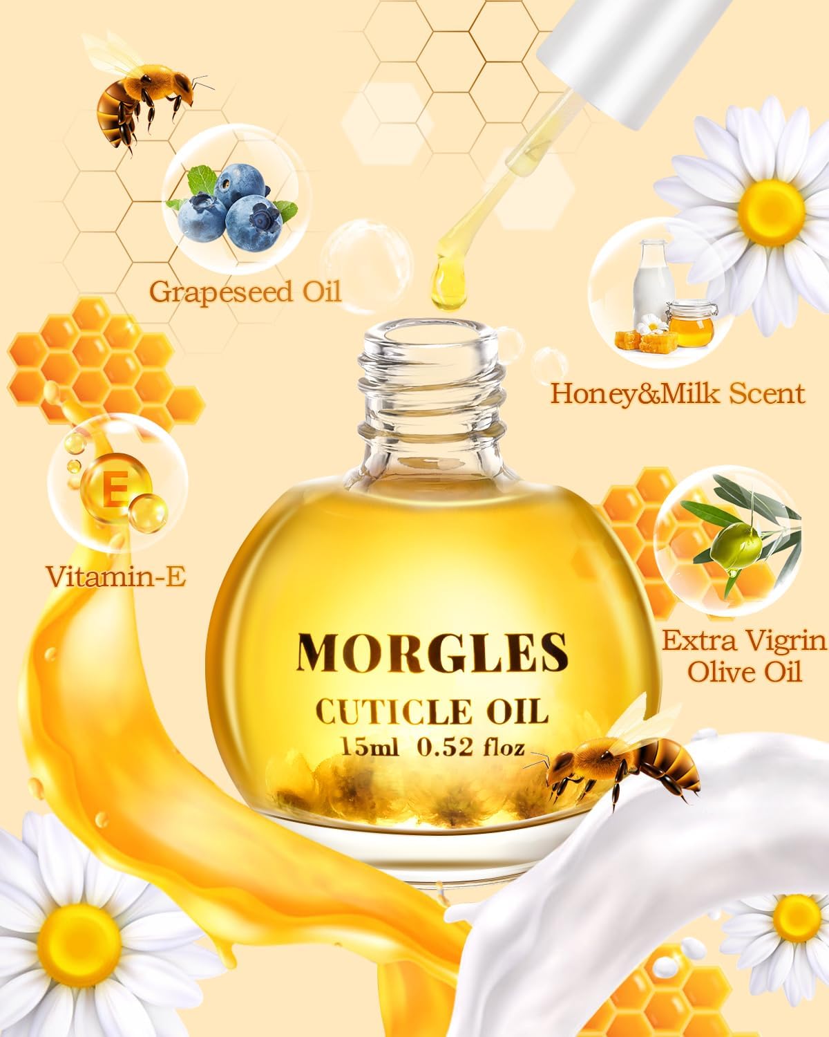 MORGLES Nail File and Buffer Blocks with Nail Care Kit, 13 Pcs Manicure Kit for Women with Milk and Honey Cuticle Oil and Cuticle Trimmer Set