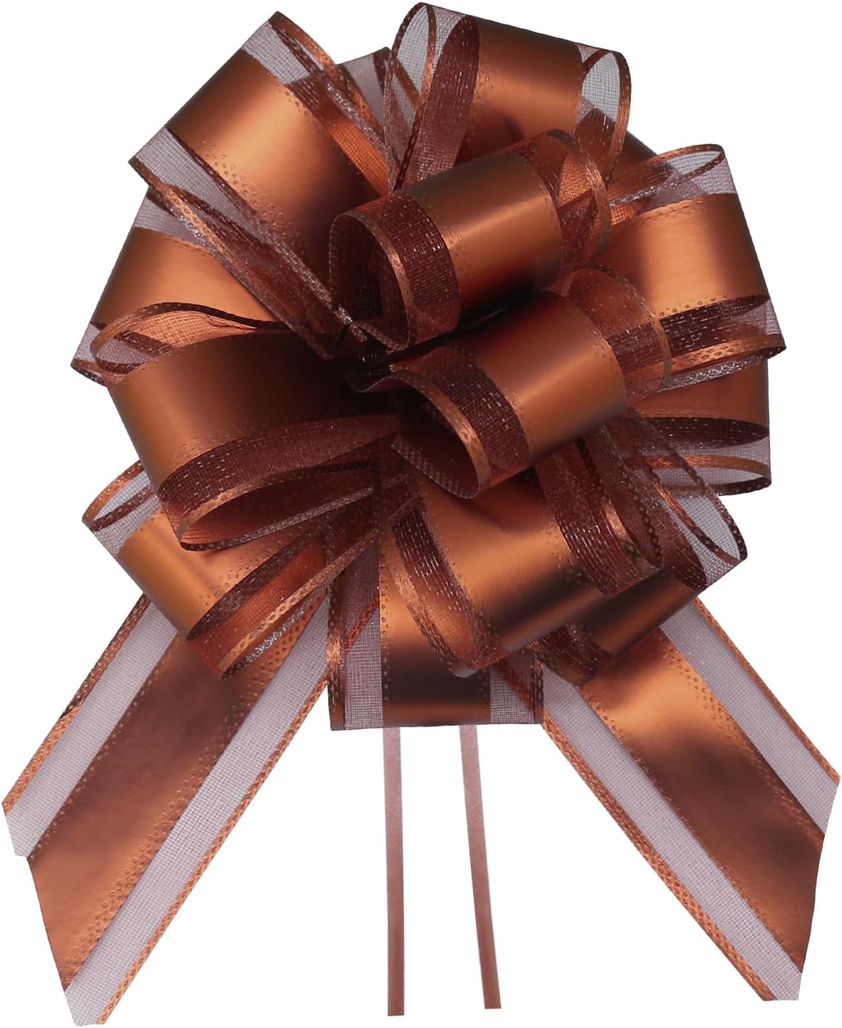 7 Pieces Large Pull Bows, 6 inche, Big Bow for Gift Wrapping, Christmas Party Birthday Gift, Wedding Baskets,Valentine's Day Gift Decorations, Flower Decoration (Coffee)