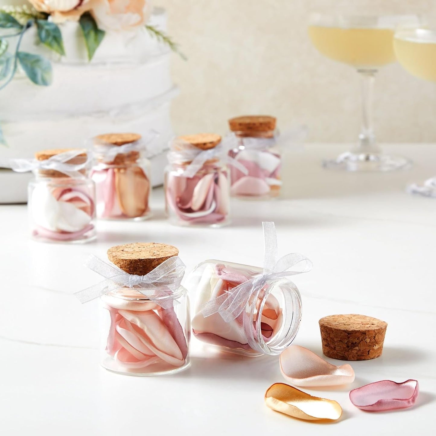 Bright Creations Spell Jars - 50ml, Clear, 12 Pack - Mini Glass Jars with Cork Lids & Apothecary Bottles for DIY Witchcraft, Bridal Shower Favors & Wedding Party Favors for Guests