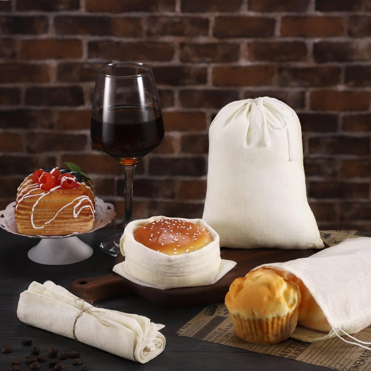 200 Pack Muslin Bags Burlap Drawstring sachet Bags Multipurpose Canvas Linen Pouch for Tea Jewelry Wedding Party Favors Storage