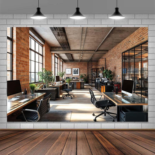 5X3ft Office Video Photo Backdrop Photography Background for Recording Conference, Zoom Home Podcast Backdrops Photo Booth Prop Decorations Wall Decor Tablecloth