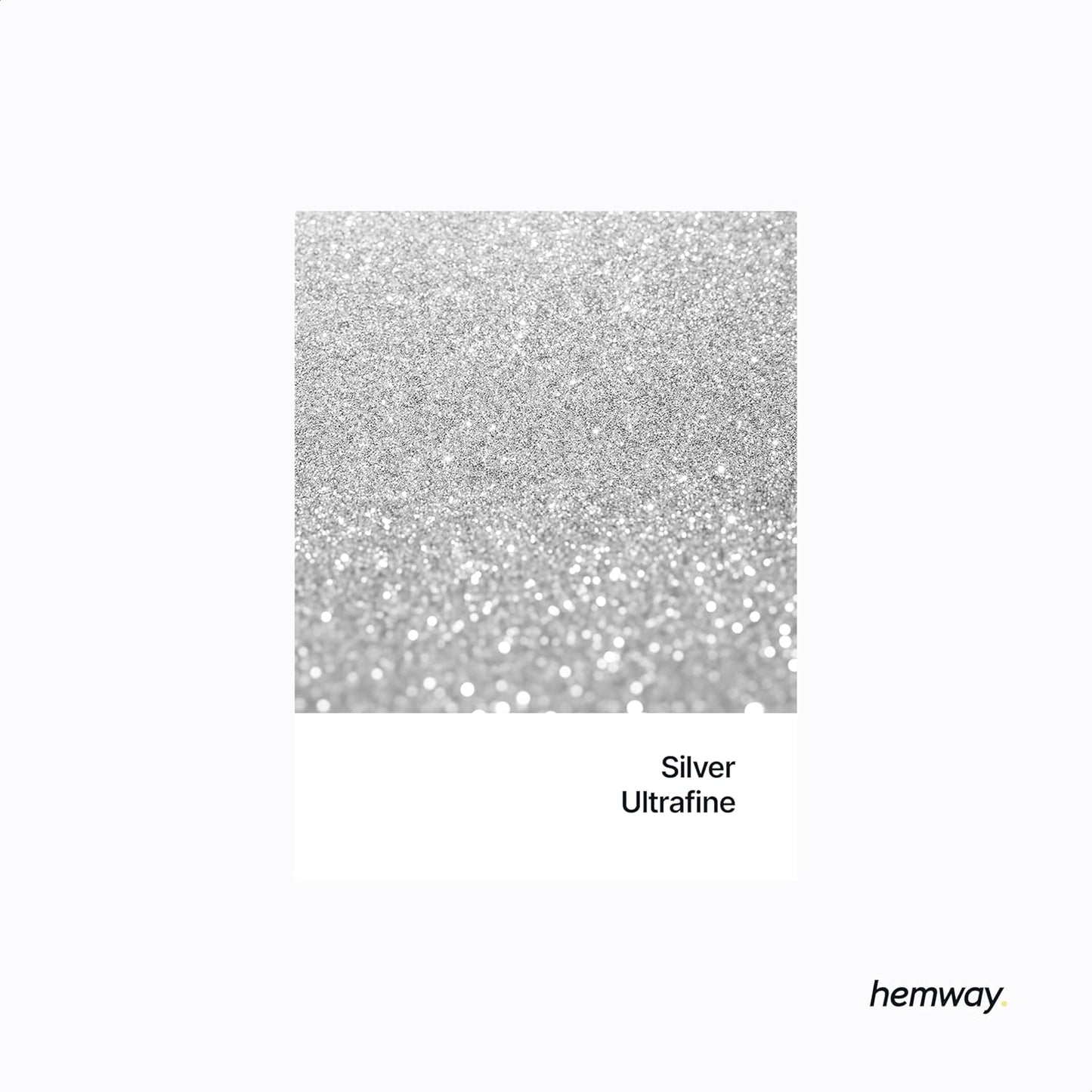 Hemway Eco Friendly Biodegradable Glitter 100g / 3.5oz Bio Cosmetic Safe Sparkle Vegan for Face, Eyeshadow, Body, Hair, Nail and Festival Makeup, Craft - 1/128" 0.008" 0.2mm - Silver