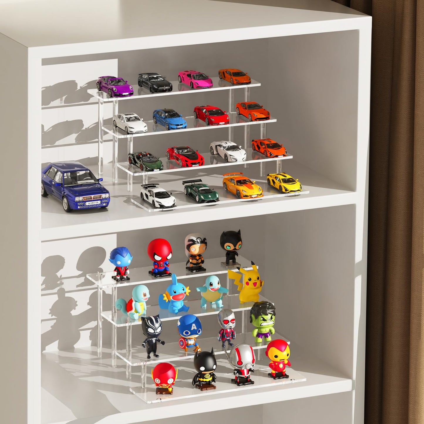 4 Tier Acrylic Display Risers, Clear Perfume Organizer, Cupcake Stand