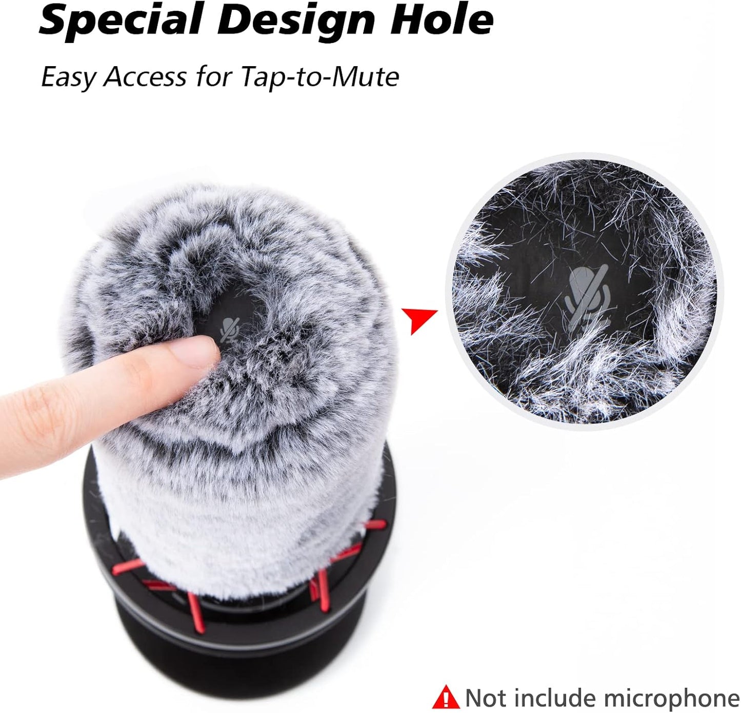 Microphone Windscreen Pop Filter Compatible with HyperX QuadCast - Mic Foam Cover with Furry Windscreen Muff for HyperX QuadCast S，QuadCast S White (2 Pack)