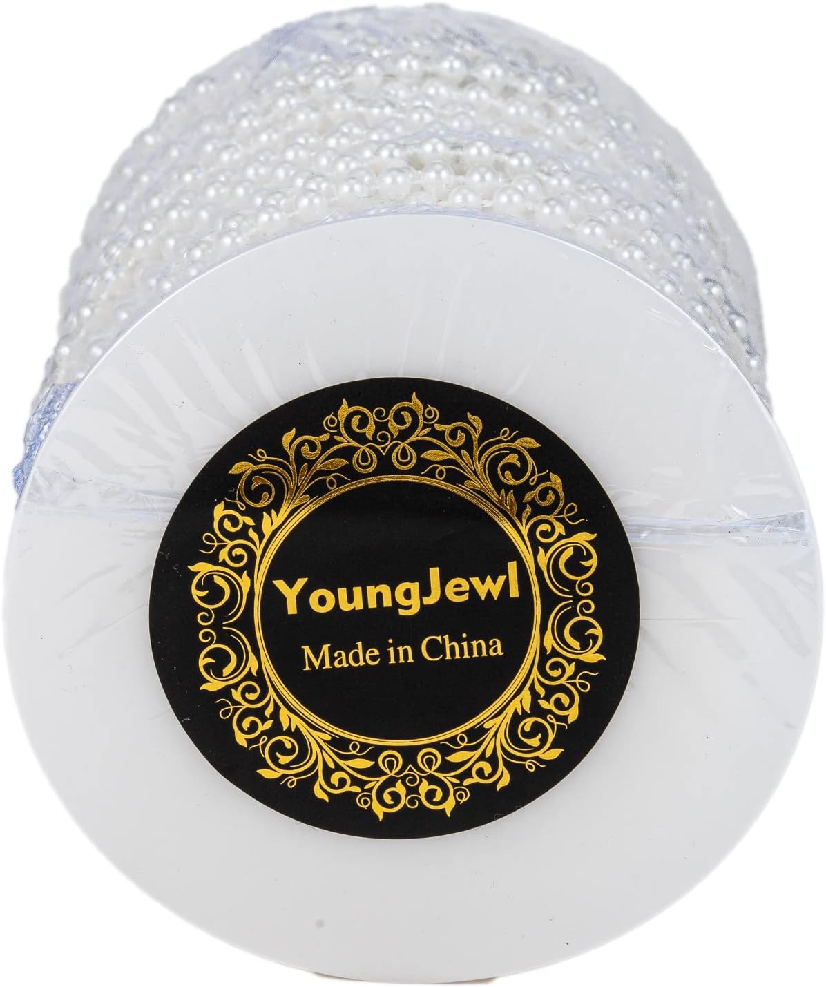 6mm Crafts Faux Pearl Beads Garland Pearl Bead Roll Strand of Pearls to Decorate Floral Centerpieces Wedding Party Favor Christmas Tree(82 Feet White)