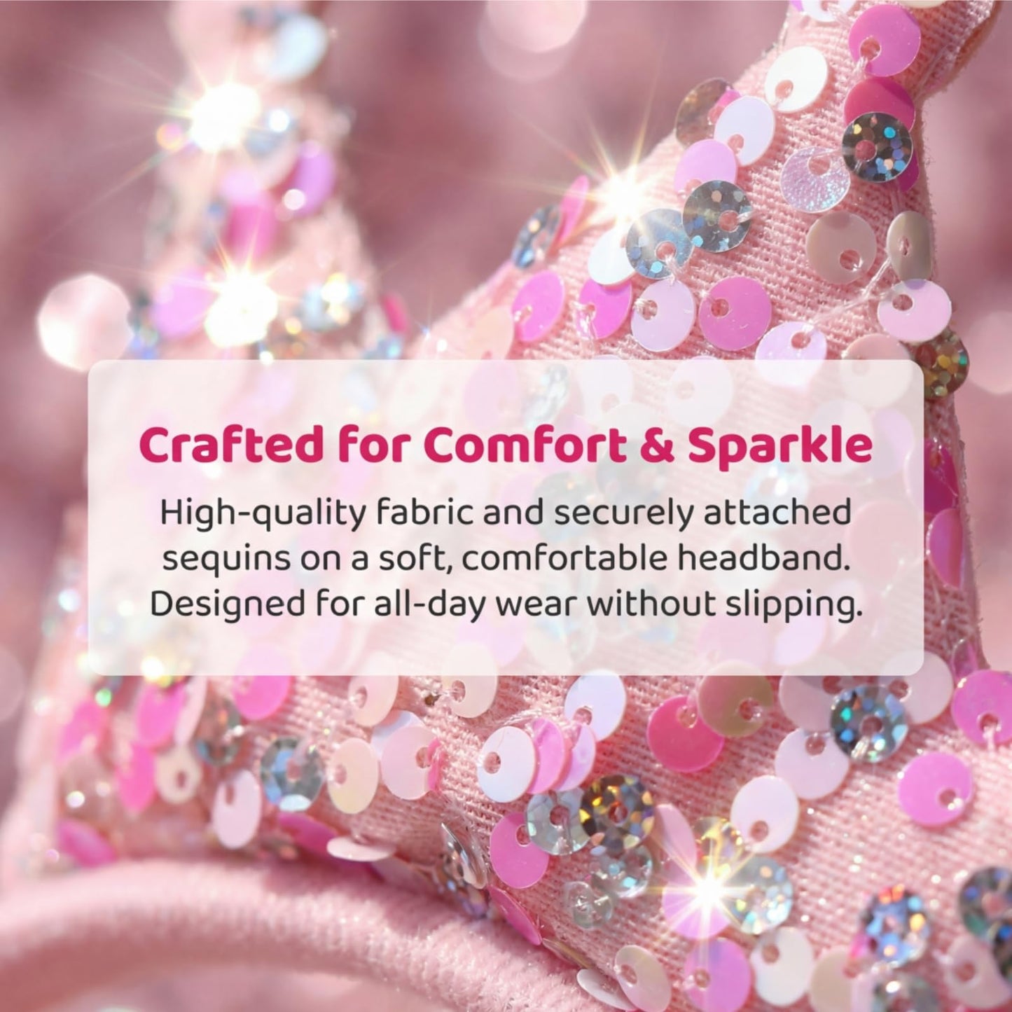 Acshio 12 Pack Princess Crown Headband, Glitter Sequin Hairband