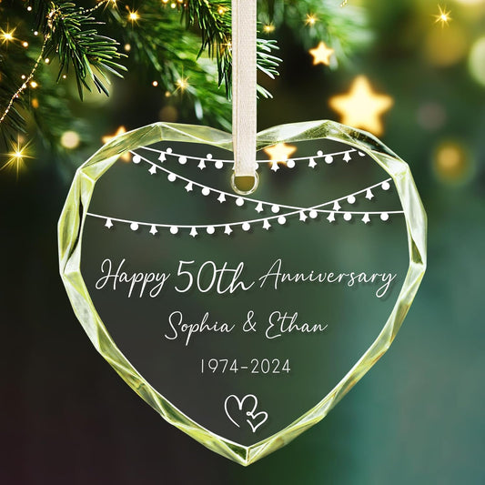 Personalized Christmas Ornaments 2025 for Couples, Wedding for Grandparents, Custom Wedding Keepsake Gift, Mr Mrs Married Husband Wife Xmas Marriage Decorations