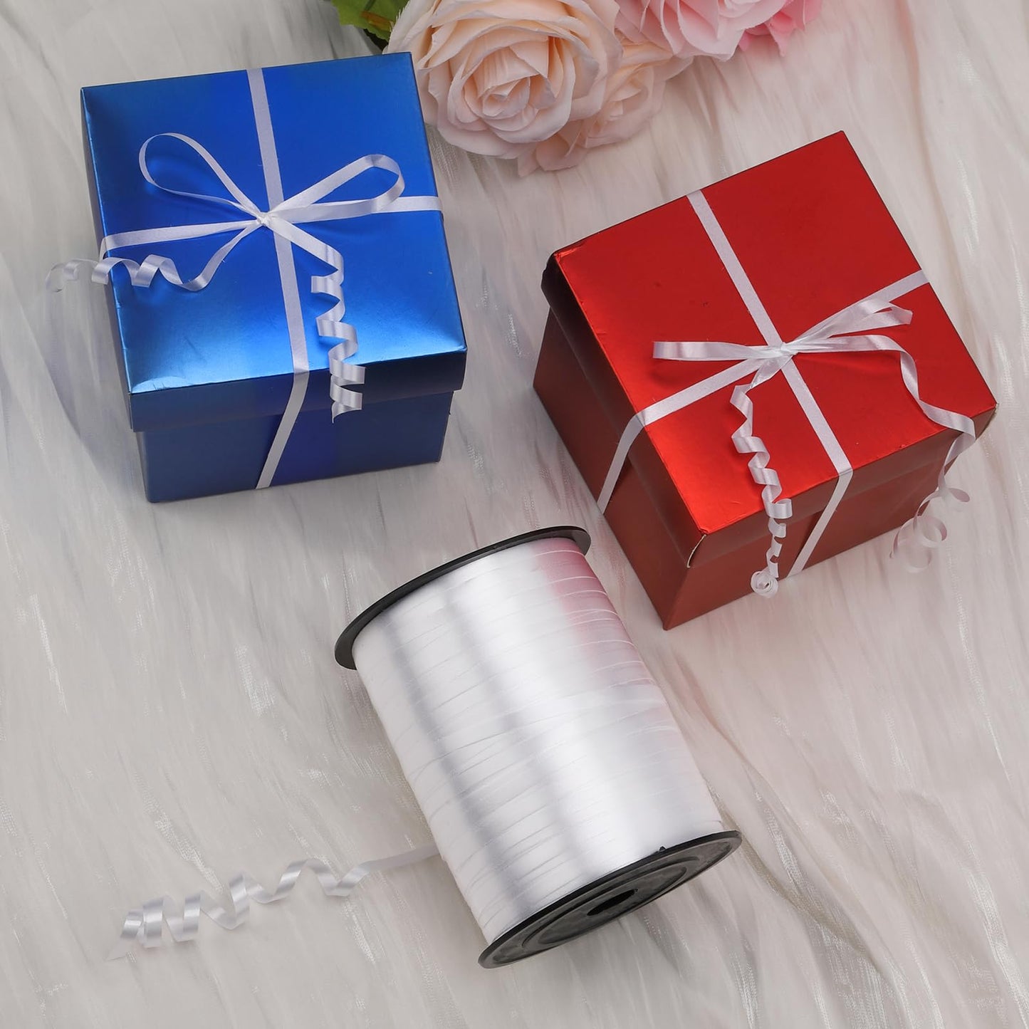 500 Yards White Curling Ribbon Balloon String Ribbon 1/5 Inch