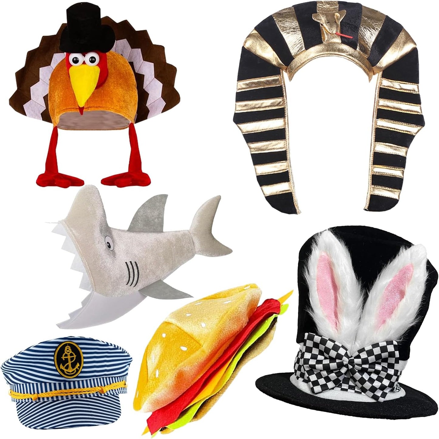 Bulk Premium Funny Hats, 24 Assorted Dress Up Costume Hat, Crazy Party Hats, Novelty Party Hats, Costume Hats for Adults, Teens, Photo Booth Prop for Graduation, Wedding, Birthday, Bachelorette, etc