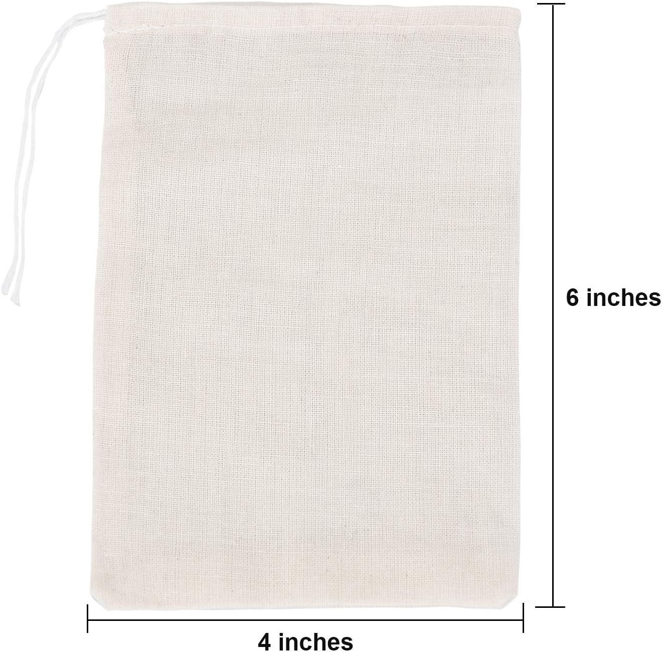 Tatuo 200 Pack Muslin Bags Burlap Drawstring sachet Bags Multipurpose Canvas Linen Pouch for Tea Jewelry Wedding Party Favors Storage
