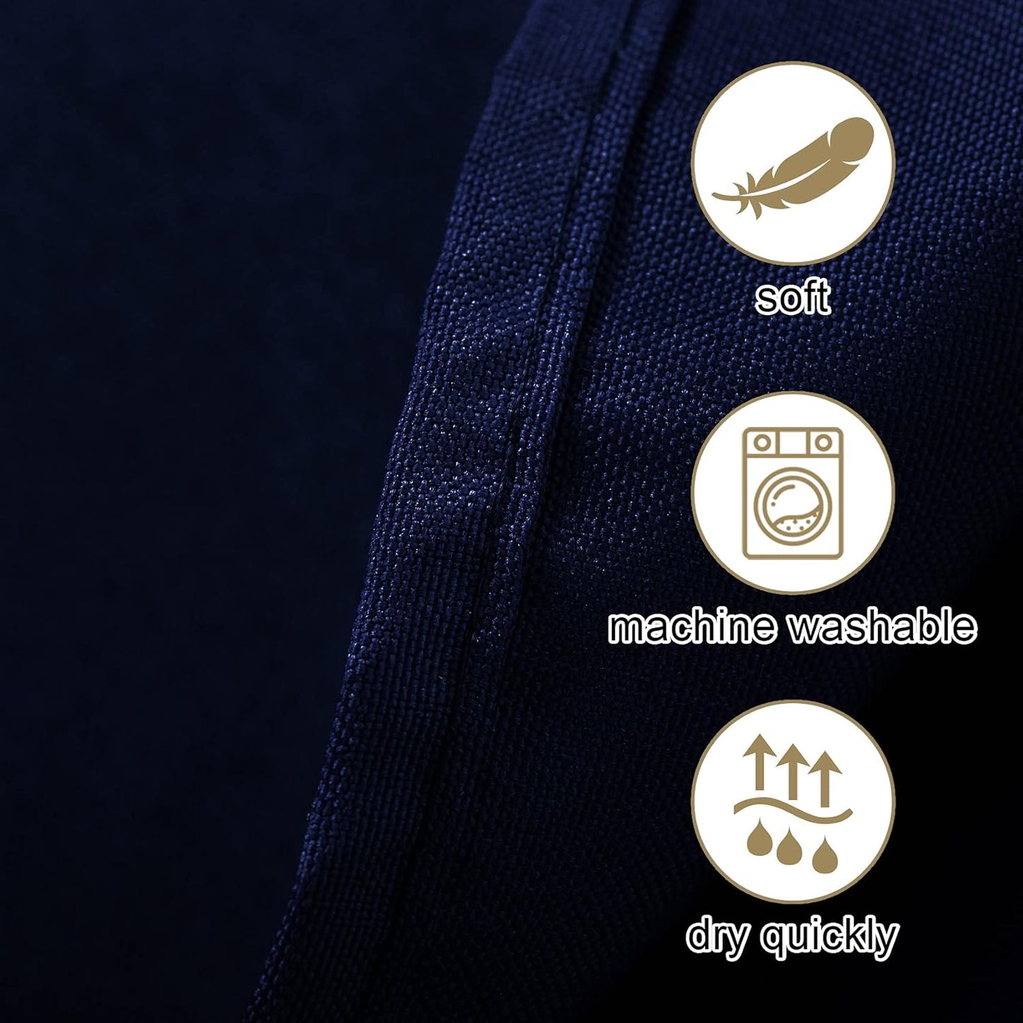 Ascoza 2pack 60x102 Inch Navy Rectangular Tablecloth 6 Feet Table Cloth in Polyester Fabric for Wedding/Banquet/Restaurant/Parties