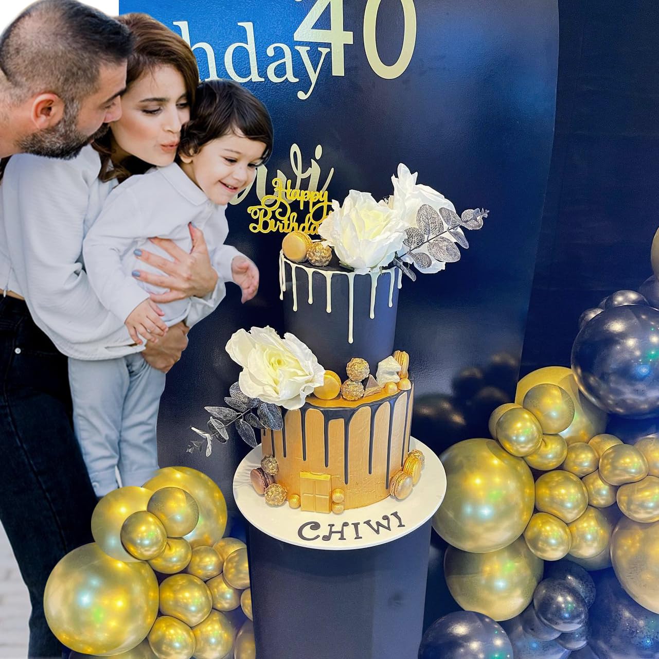Black and Gold Balloons, 50PCS 12 Inch Black and Gold Confetti Balloon Party Decorations for