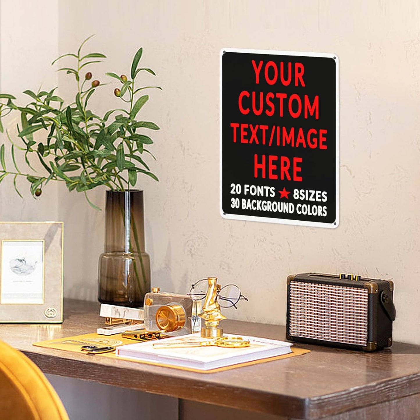 Custom Sign Personalized Custom Metal Sign, Customize For Office, Business, Workplace, Office, Home, Delivery Signs 12x18