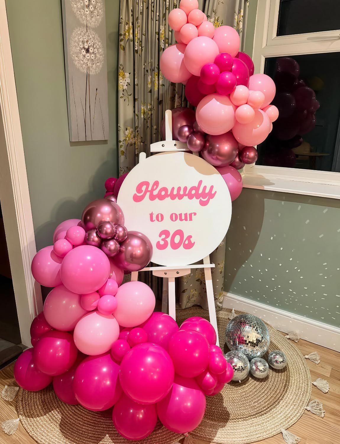 Pink Balloons Set - 12Inch Metallic Chrome Pearl Macaron Light Pink Balloons Different Shades Balloon Bright Latex Balloon for Girl Women Birthday Baby Shower Wedding Princess Party Decorations
