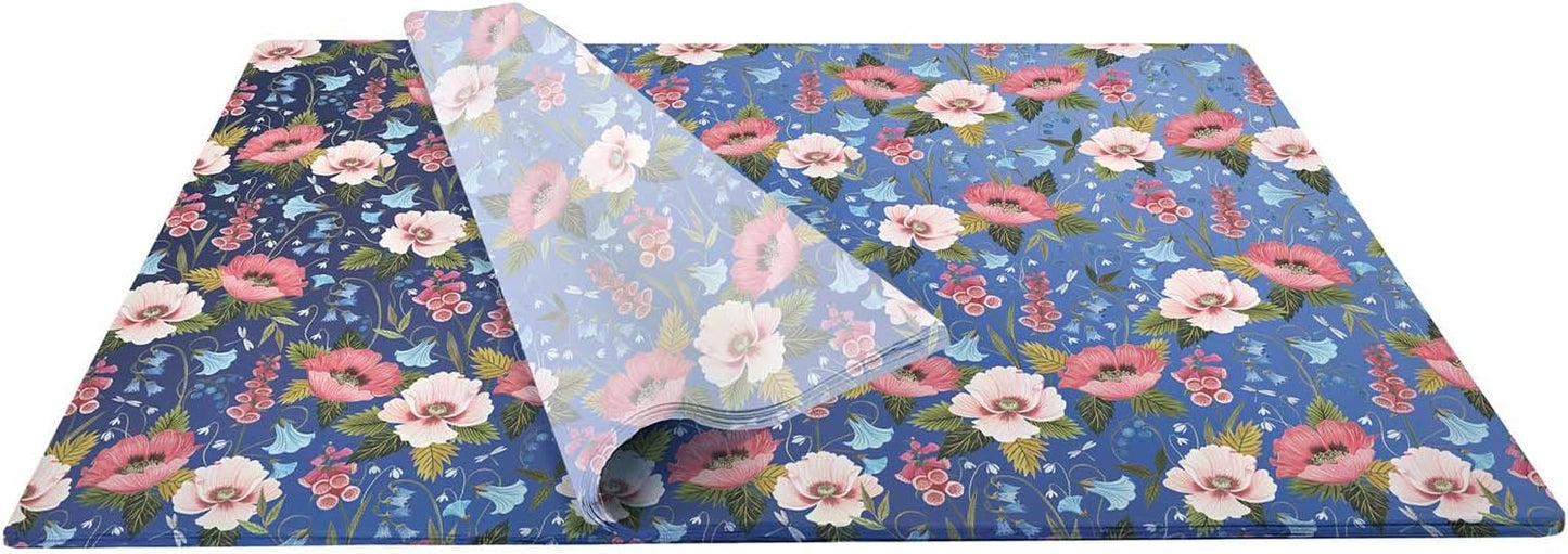 Colors of Rainbow - Blooming - 12 Sheets, 20 inch X 29 inch - Italian Print Tissue Paper for Decoupage Gift Basket Gift Bag Party Crafts (Blooming)