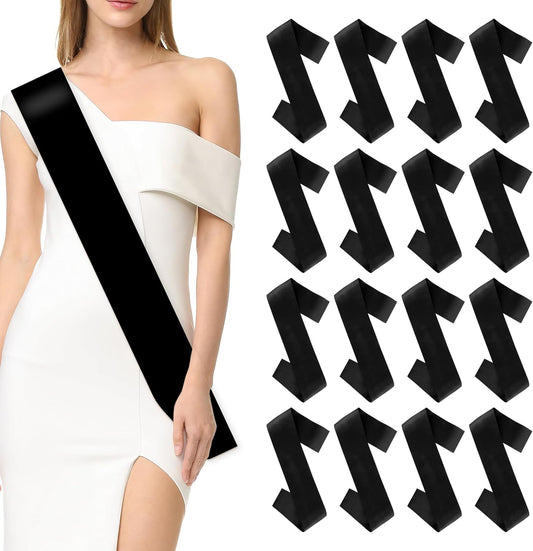Blank Sash 16 PCS Sashes DIY Satin Sash Chair Sashes Scout Sash President Sash Senior Sash Scout Sash Wedding Party Sash