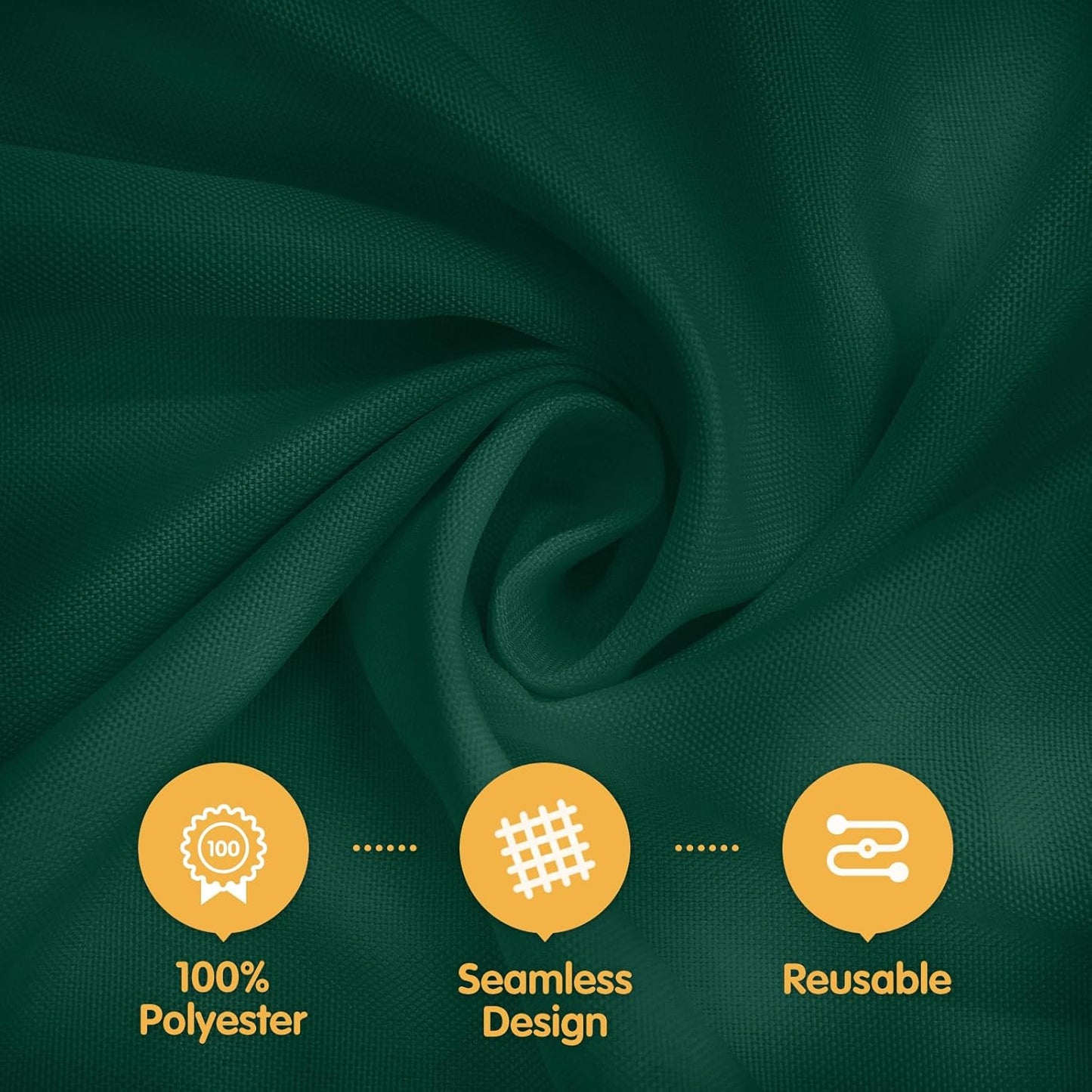 BRILLMAX 8 Pack Hunter Green Round Tablecloths 90 Inch - Circle Bulk Linen Polyester Fabric Washable Table Cloth Cover for Wedding Reception Banquet Birthday Party Buffet Restaurant