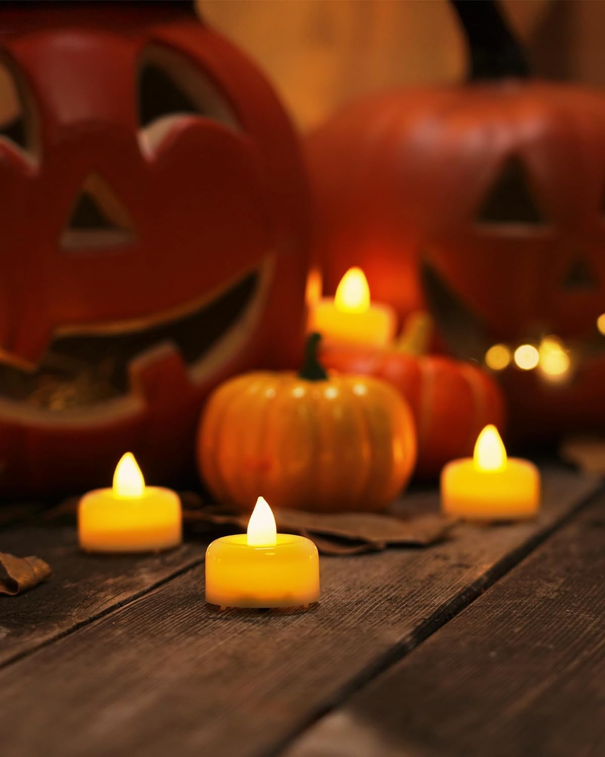 Amagic 24 Pack Flameless LED Tea Lights Candles Battery Operated, Electric Fake Tealight Candles for Votive, Halloween, Christmas, Home Decor, Wedding, Table Decor (24Pack)