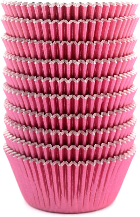 Eoonfirst Pink Foil Cupcake Case Liners Valentine's Day Baking Muffin Paper Cups 198 Pcs