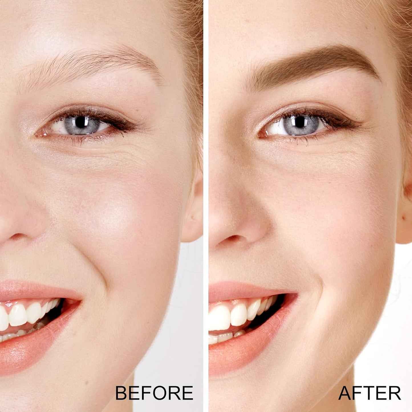 Boobeen Eyebrow Powder Kit, 2-color Waterproof Eyebrow Palette Makeup to Definer & Filler Brows, Eyebrow Color Powder Shape Natural Looking Brow - with Mirror Brush