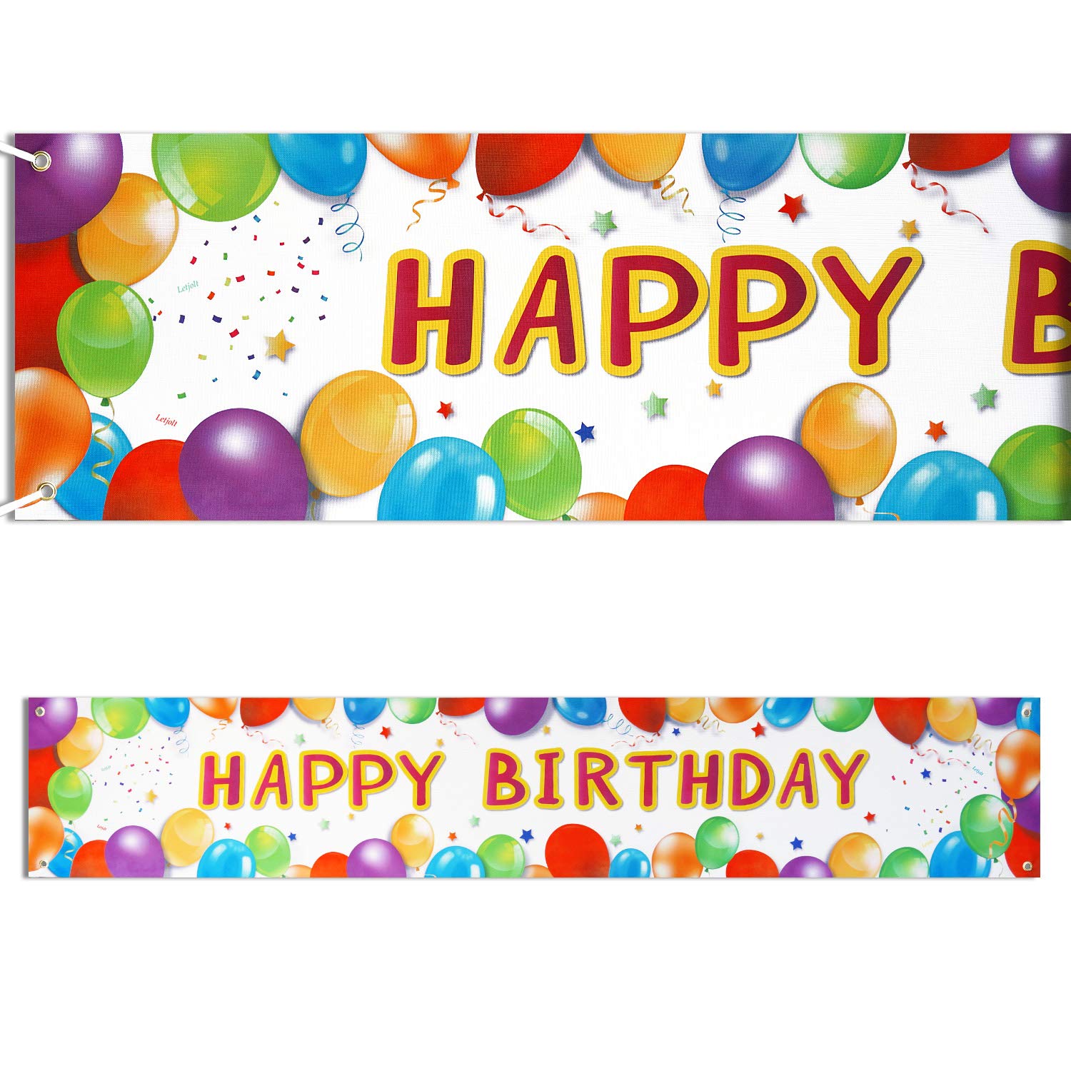 Letjolt Happy Birthday Banner Balloon Sign Huge Party Supplies 6 Feet