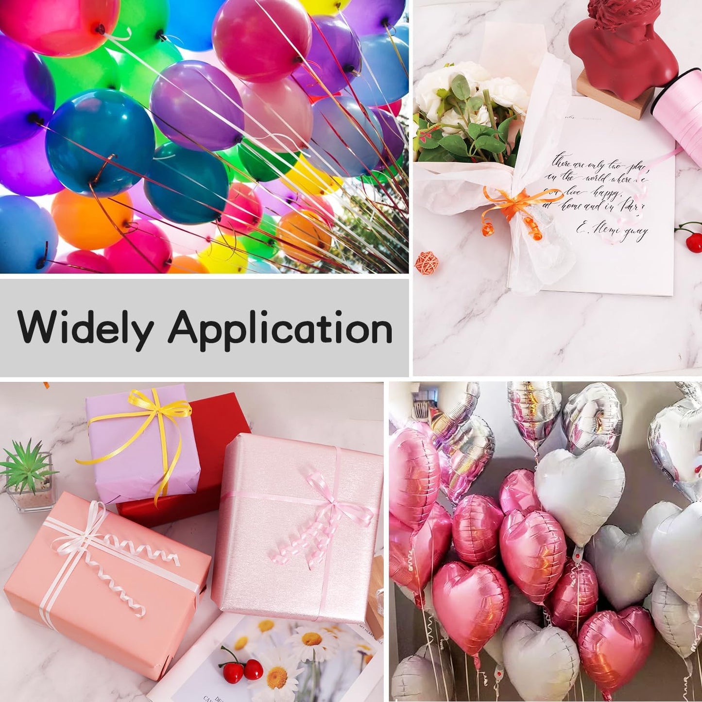 BEISHIDA 500 Yards Matte Hot Pink Curling Ribbon for Gift Wrapping, Birthday Party, Festival, Art Craft, Decor, Florist, Flowers