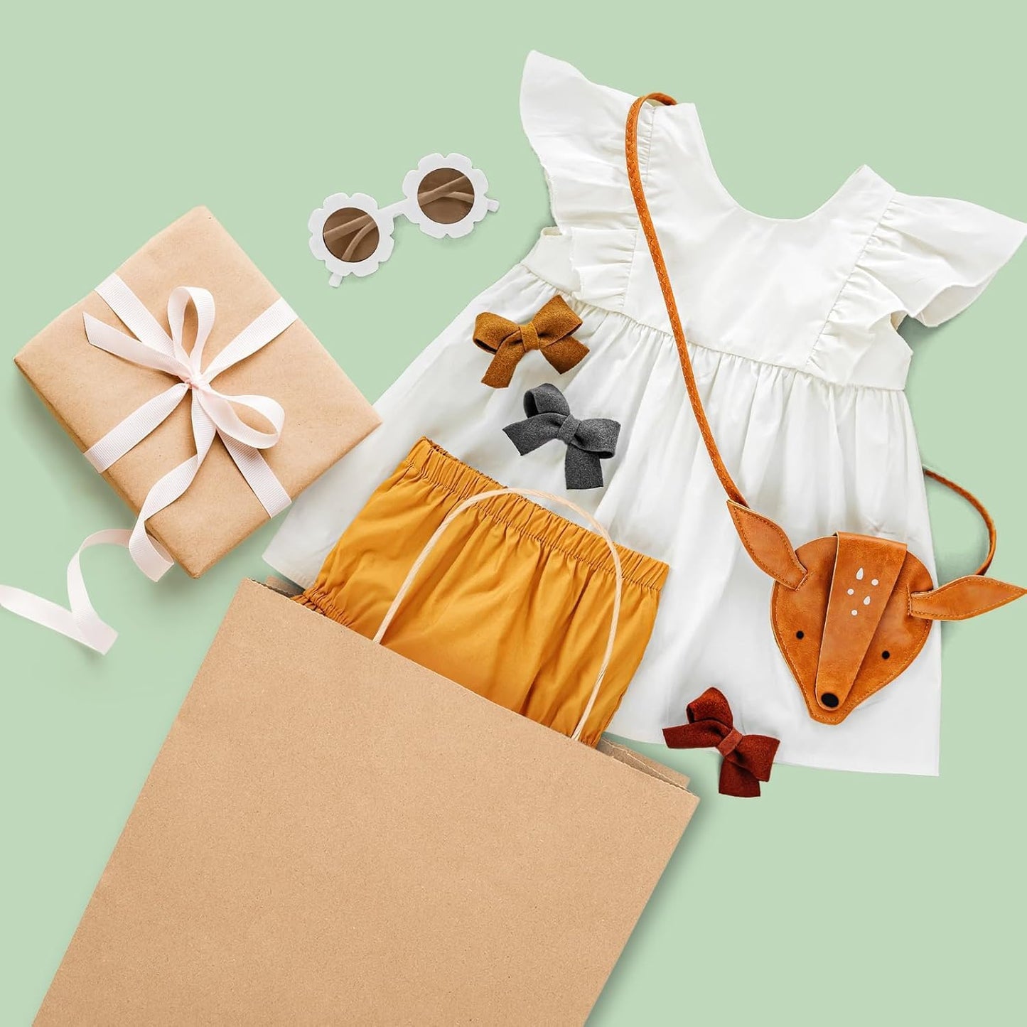 GSSUSA Brown Paper Bags with Handles 9000 Pack Brown Gift Bags10x5x13 Inch Kraft Paper Bags, for Shopping, Retail and Grocery -Take Out Bag