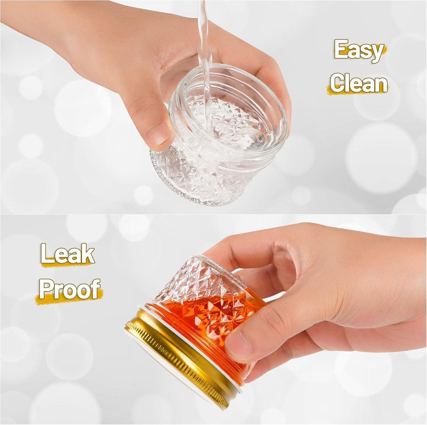 asika Mini Mason Jars, 4 oz Mason Jars With Lids,12 PACK Small Glass Jars Ideal for Food Storage, Jam, Spice,Candle,Honey,Wedding Favors