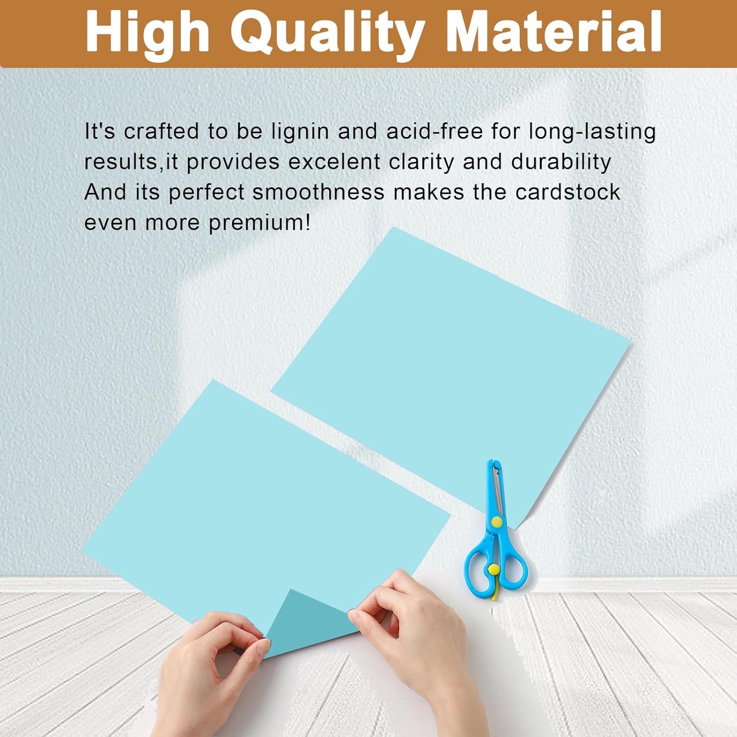 28 Sheets Light Blue Cardstock 8.5 x 11 Scrapbook Paper, 92lb Heavyweight Paper Card Stock for School Crafting, DIY Cards, Wedding Invitations, Certificates
