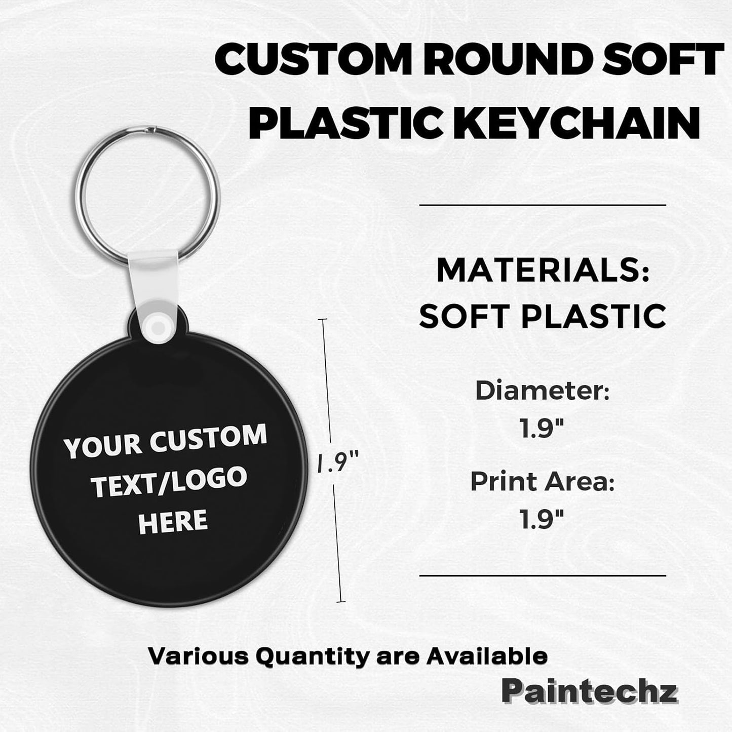 Custom Round Soft Keychains 150 Pack, Personalized Logo, Text Bulk - Perfect for Tradeshows, Party Favors, Events - Customizable Key Tags