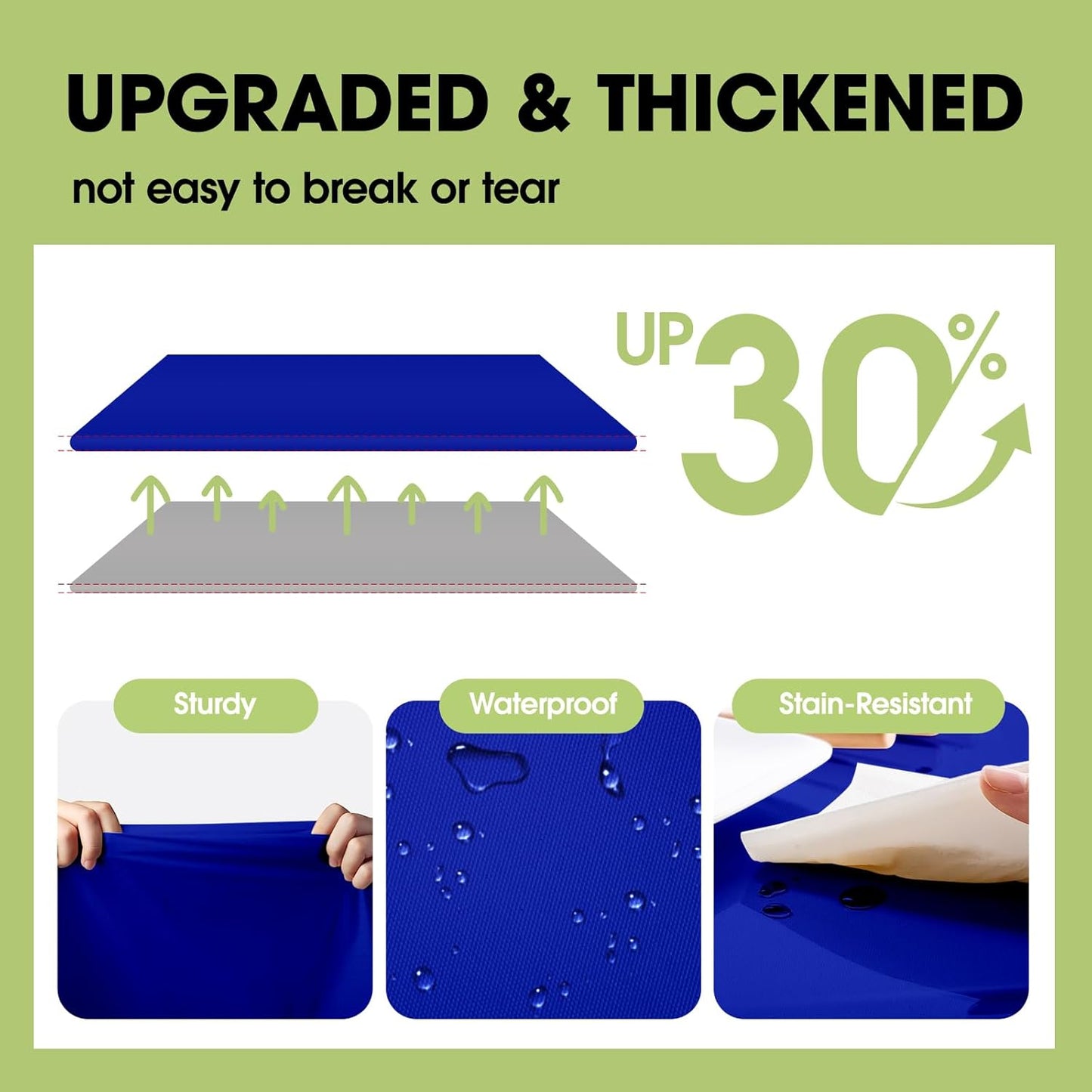 Pureegg Plastic Table Cloth Disposable 10 Pack, 84'' Round Table Cloths, Graduation, Patriotic Decorations, Thanksgiving, Veterans Day Tablecloths, Round, Plastic Cover, Leakproof & Sturdy, Royal Blue