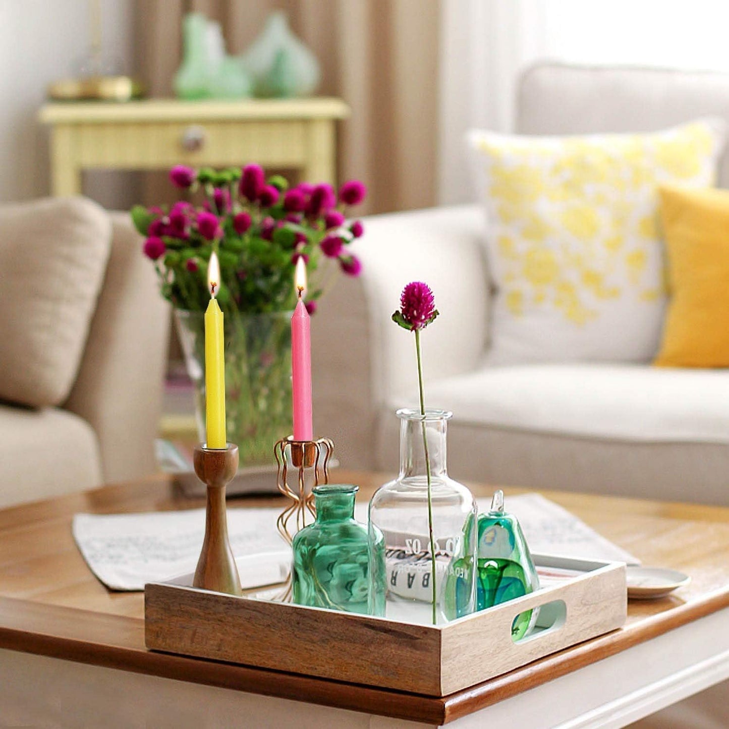 100 pcs Spells Chime Candles Unscented Assorted Colors Mini Taper Candles | 4" Tall x 1/2" Diameter | Great for Casting Chimes, Rituals, Spells